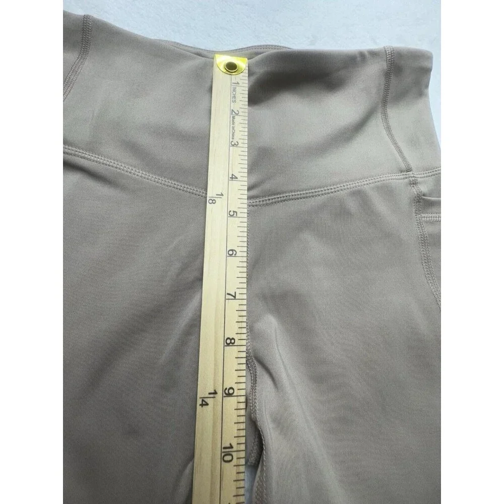 Champion Capri Leggings Women's S Tan Cropped‎ Stretch Elastic Waist Activewear